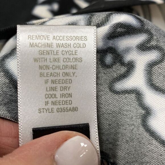 Dress Barn Black & Off White Sleeveless Dress Size 10 - Picture 7 of 7